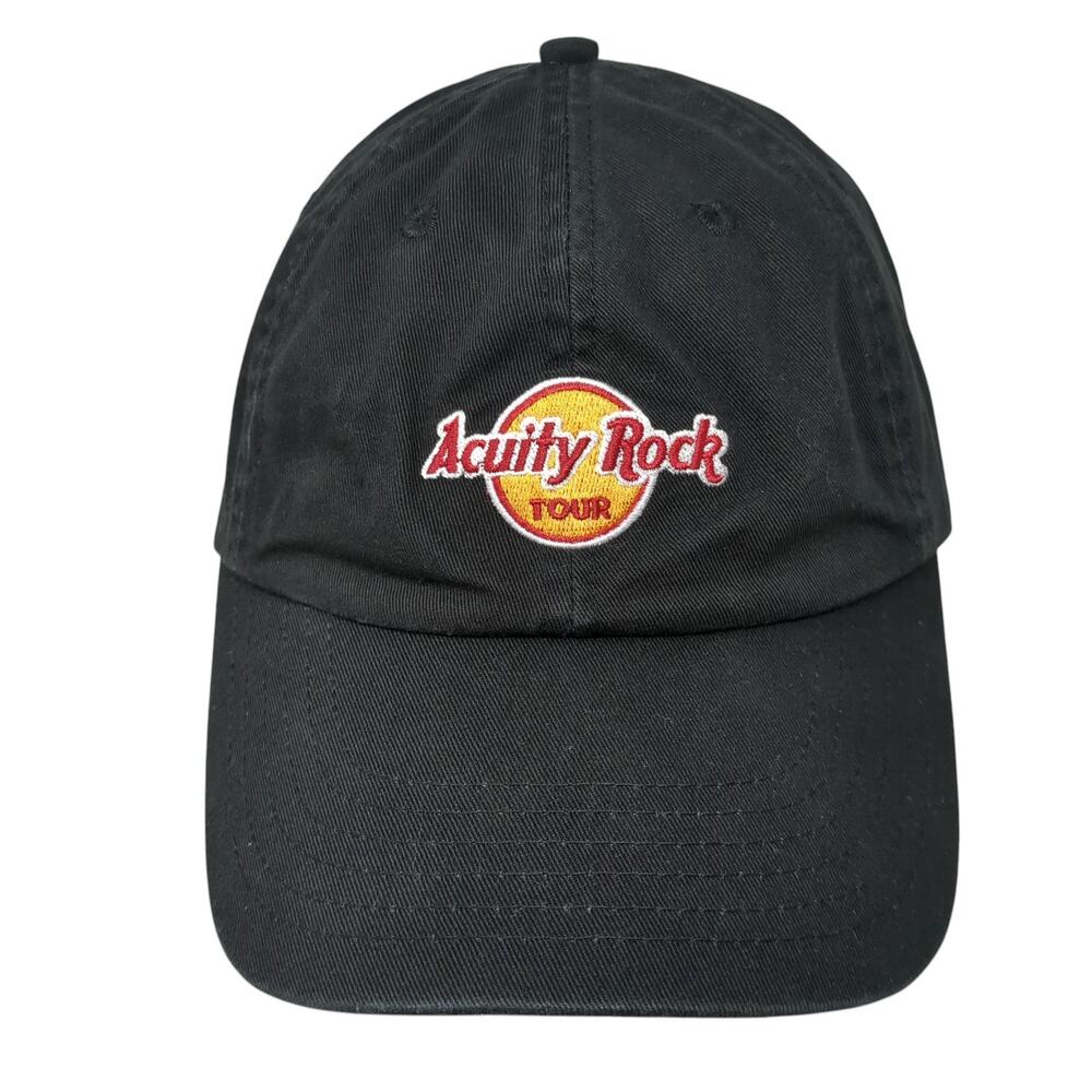 Acuity Rock Tour Baseball Cap Black One Size Adjustable Embroidered 6 Panel